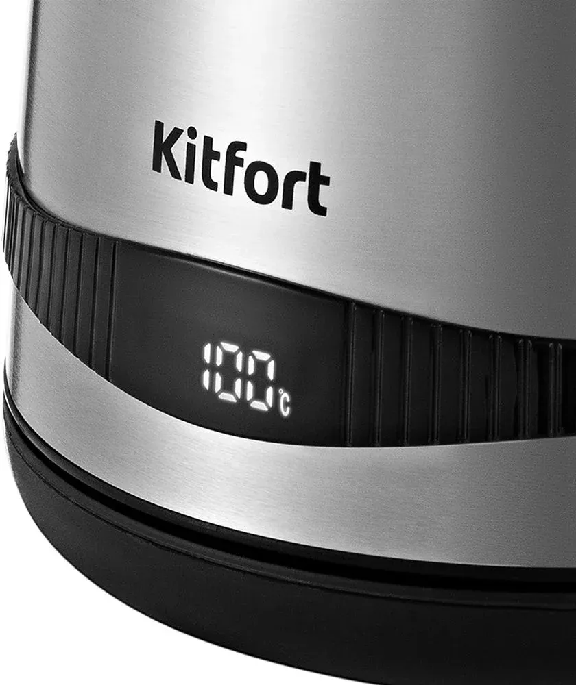 Чайник электрический Kitfort КТ-6121-5 1.7л. 2200Вт серебристый корпус: металл/пластик - фото 3