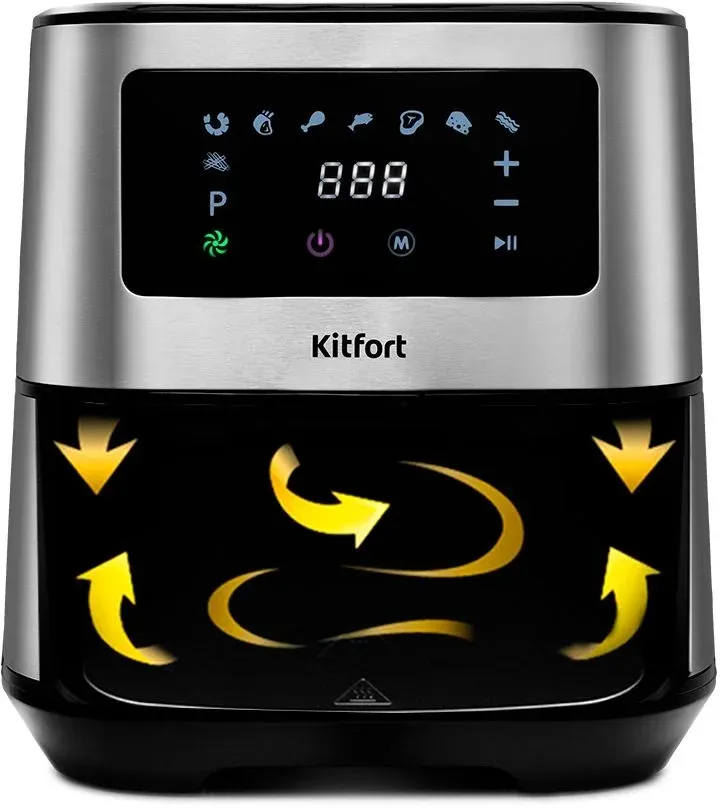 Аэрогриль Kitfort KT-2228 5.5л 1700Вт серебристый КТ-2228 - фото 7