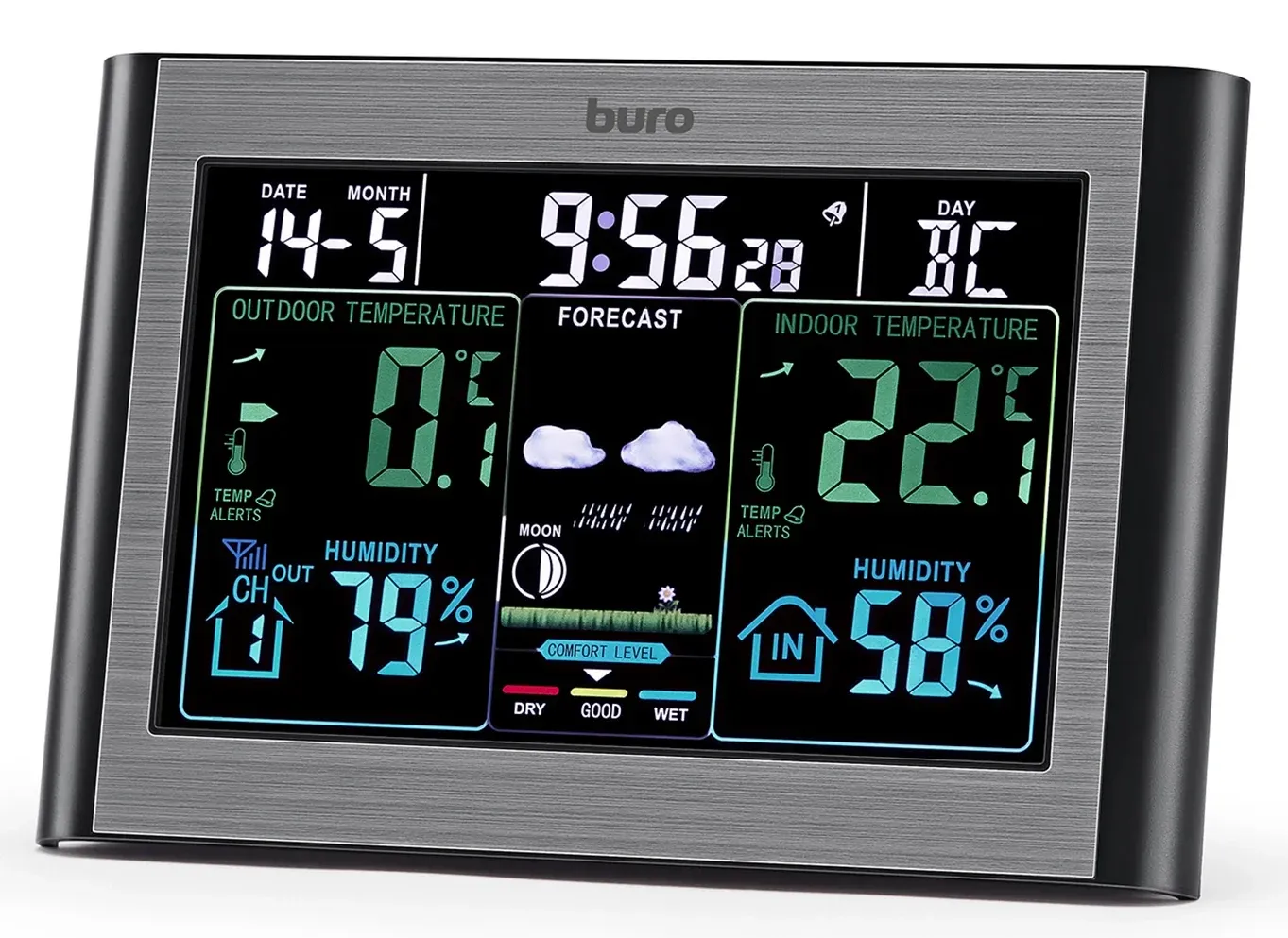 Погодная станция Buro BU-WSH114-COLOR черный - фото 7