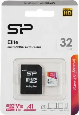 Флеш карта microSDHC 32GB Silicon Power SP032GBSTHBV1V20SP Elite + adapter - фото 7