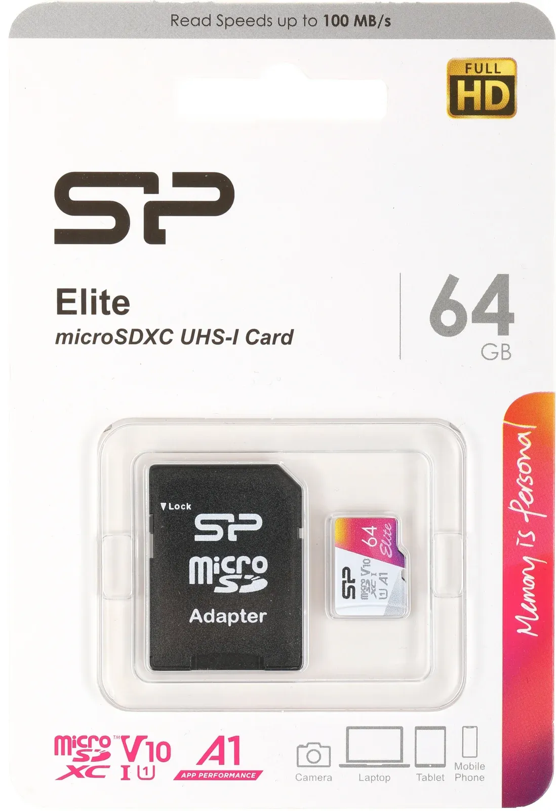 Флеш карта microSDXC 64GB Silicon Power SP064GBSTXBV1V20SP Elite + adapter - фото 3