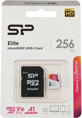 Флеш карта microSDXC 256GB Silicon Power SP256GBSTXBV1V20SP Elite + adapter - фото 7