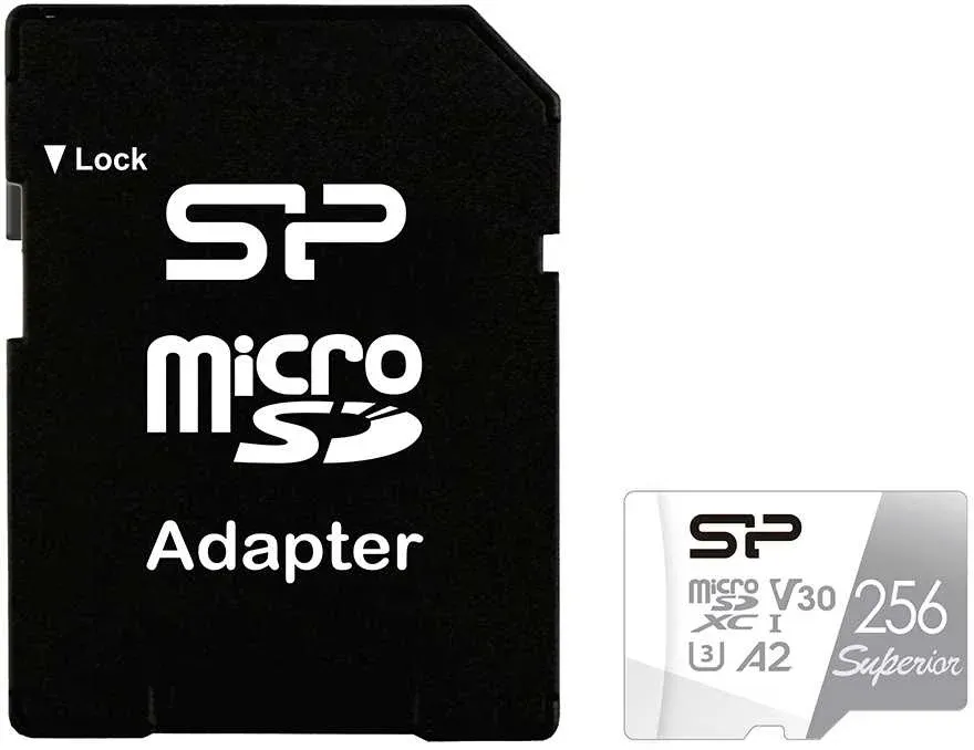 Флеш карта microSDXC 256GB Silicon Power SP256GBSTXDA2V20SP Superior + adapter - фото 2
