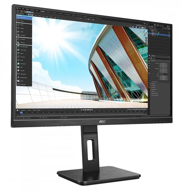 Монитор AOC 27 Pro Q27P2Q черный IPS LED 4ms 16:9 HDMI M/M матовая HAS Piv 300cd 178гр/178гр 2560x1440 75Hz VGA DP 2K USB 6.31кг - фото 4