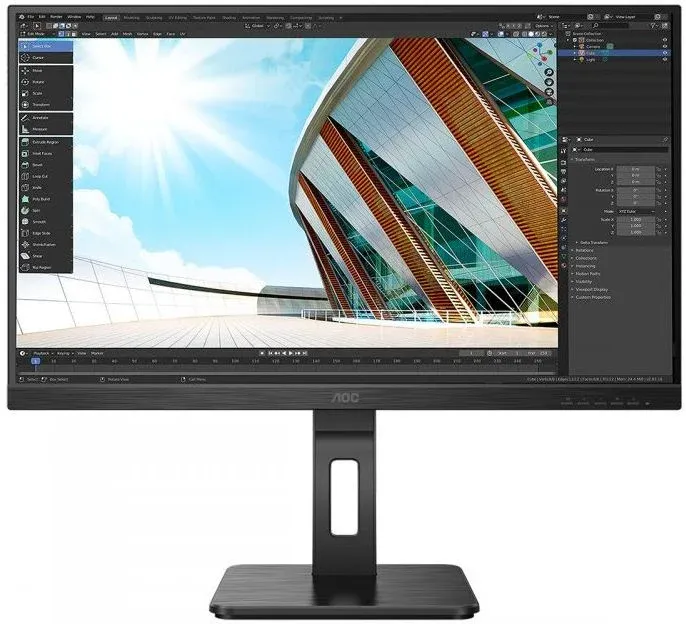 Монитор AOC 27 Pro Q27P2Q черный IPS LED 4ms 16:9 HDMI M/M матовая HAS Piv 300cd 178гр/178гр 2560x1440 75Hz VGA DP 2K USB 6.31кг - фото 6