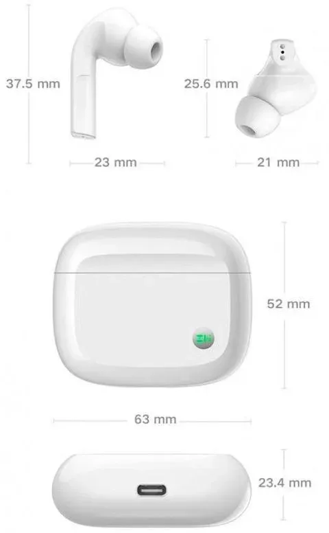 Гарнитура внутриканальные ZMI PurPods Pro TW100ZM белый беспроводные bluetooth в ушной раковине - фото 2