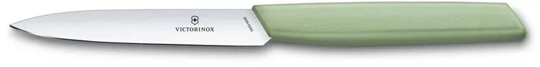 Нож кухонный Victorinox Swiss Modern 6.9006.1042 стальной универсальный лезв.100мм прямая заточка зеленый - фото 1