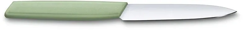 Нож кухонный Victorinox Swiss Modern 6.9006.1042 стальной универсальный лезв.100мм прямая заточка зеленый - фото 2