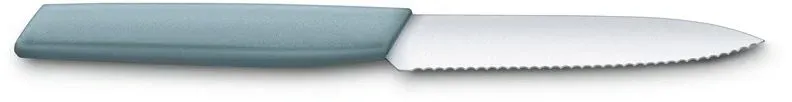 Нож кухонный Victorinox Swiss Modern 6.9006.10W21 стальной универсальный лезв.100мм серрейт. заточка голубой - фото 2