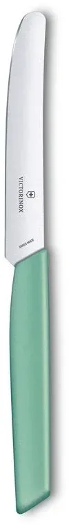 Нож кухонный Victorinox Swiss Modern 6.9006.1141 стальной столовый лезв.110мм прямая заточка мятный - фото 2