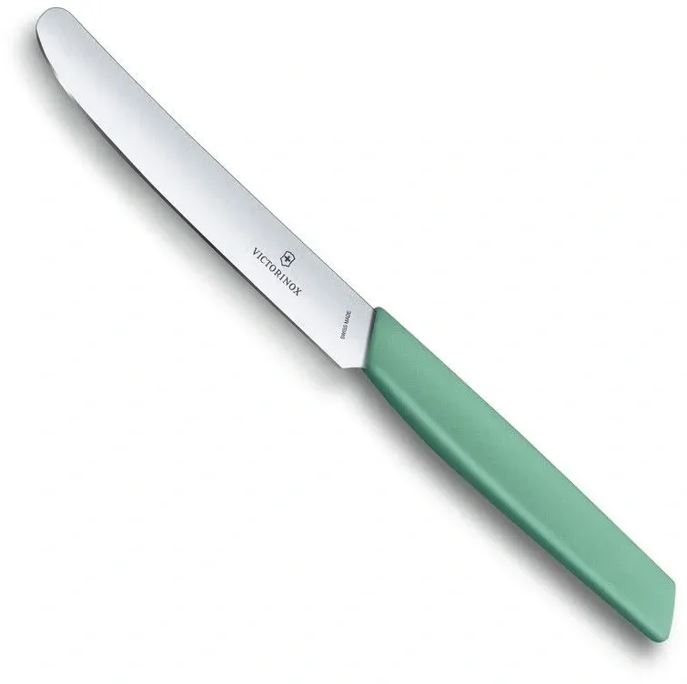 Нож кухонный Victorinox Swiss Modern 6.9006.1141 стальной столовый лезв.110мм прямая заточка мятный - фото 4
