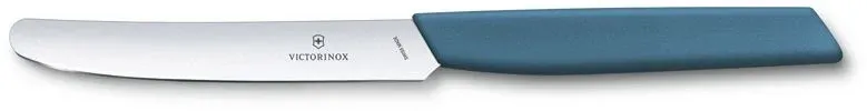 Нож кухонный Victorinox Swiss Modern 6.9006.112 стальной столовый лезв.110мм прямая заточка синий - фото 1