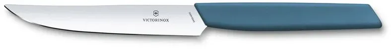 Нож кухонный Victorinox Swiss Modern 6.9006.122 стальной столовый для стейка лезв.120мм прямая заточка синий - фото 1