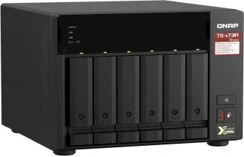 Сетевое хранилище NAS Qnap TS-673A-8G 6-bay настольный Ryzen V1500B, черный - фото 7