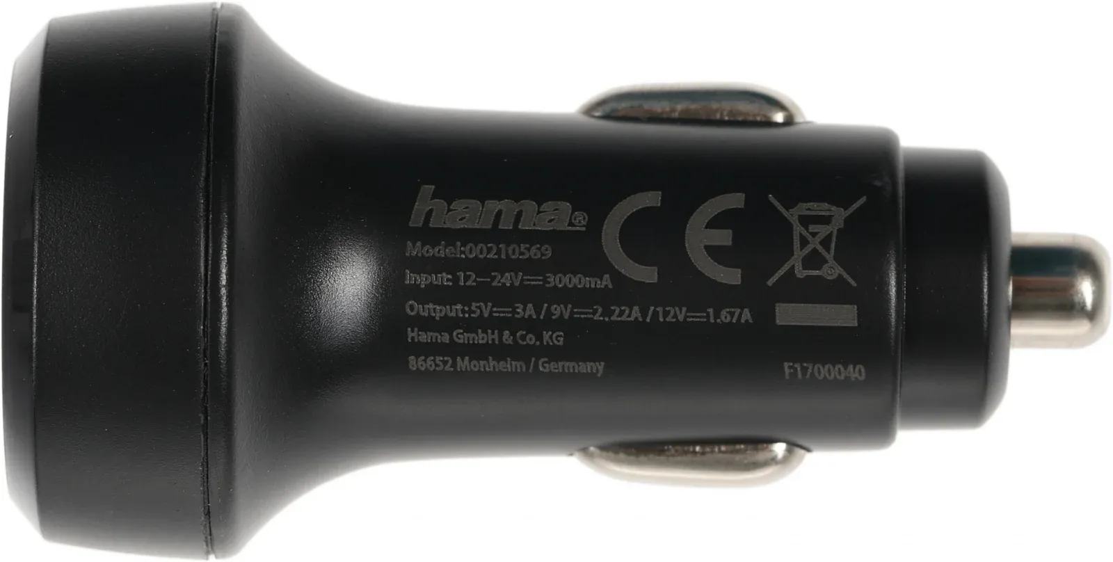 Автомобильное зар./устр. Hama H-210569 20W 1.67A+3A+2.22A PD USB универсальное черный 00210569 - фото 4