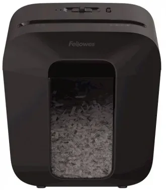 Шредер Fellowes PowerShred LX25 черный секр.P-4 фрагменты 6лист. 11.5лтр. скрепки скобы пл.карты - фото 5