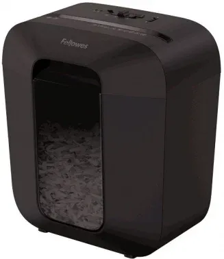 Шредер Fellowes PowerShred LX25 черный секр.P-4 фрагменты 6лист. 11.5лтр. скрепки скобы пл.карты - фото 6
