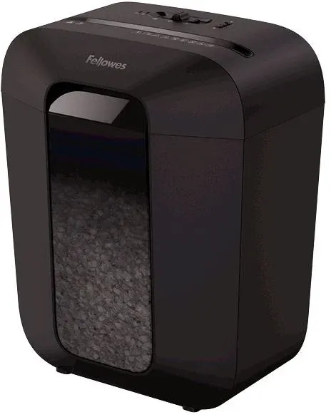 Шредер Fellowes PowerShred LX41 черный секр.P-4 фрагменты 8лист. 17лтр. скрепки скобы пл.карты - фото 4
