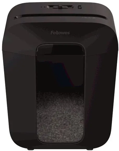 Шредер Fellowes PowerShred LX41 черный секр.P-4 фрагменты 8лист. 17лтр. скрепки скобы пл.карты - фото 5