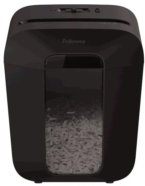 Шредер Fellowes PowerShred LX50 черный секр.P-4 фрагменты 9лист. 17лтр. скрепки скобы пл.карты - фото 4