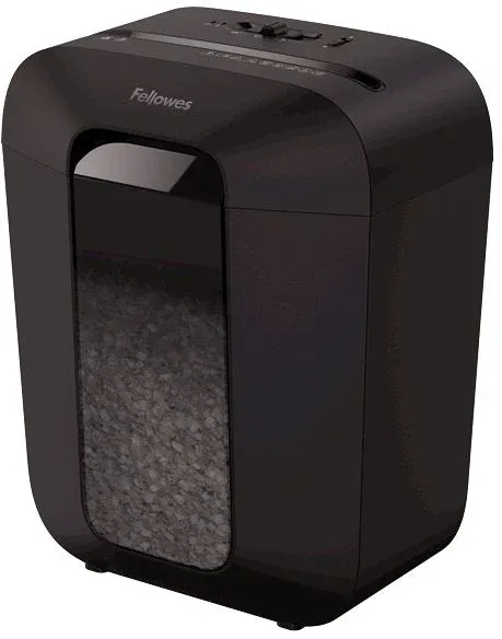 Шредер Fellowes PowerShred LX50 черный секр.P-4 фрагменты 9лист. 17лтр. скрепки скобы пл.карты - фото 5