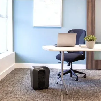 Шредер Fellowes PowerShred LX50 черный секр.P-4 фрагменты 9лист. 17лтр. скрепки скобы пл.карты - фото 8