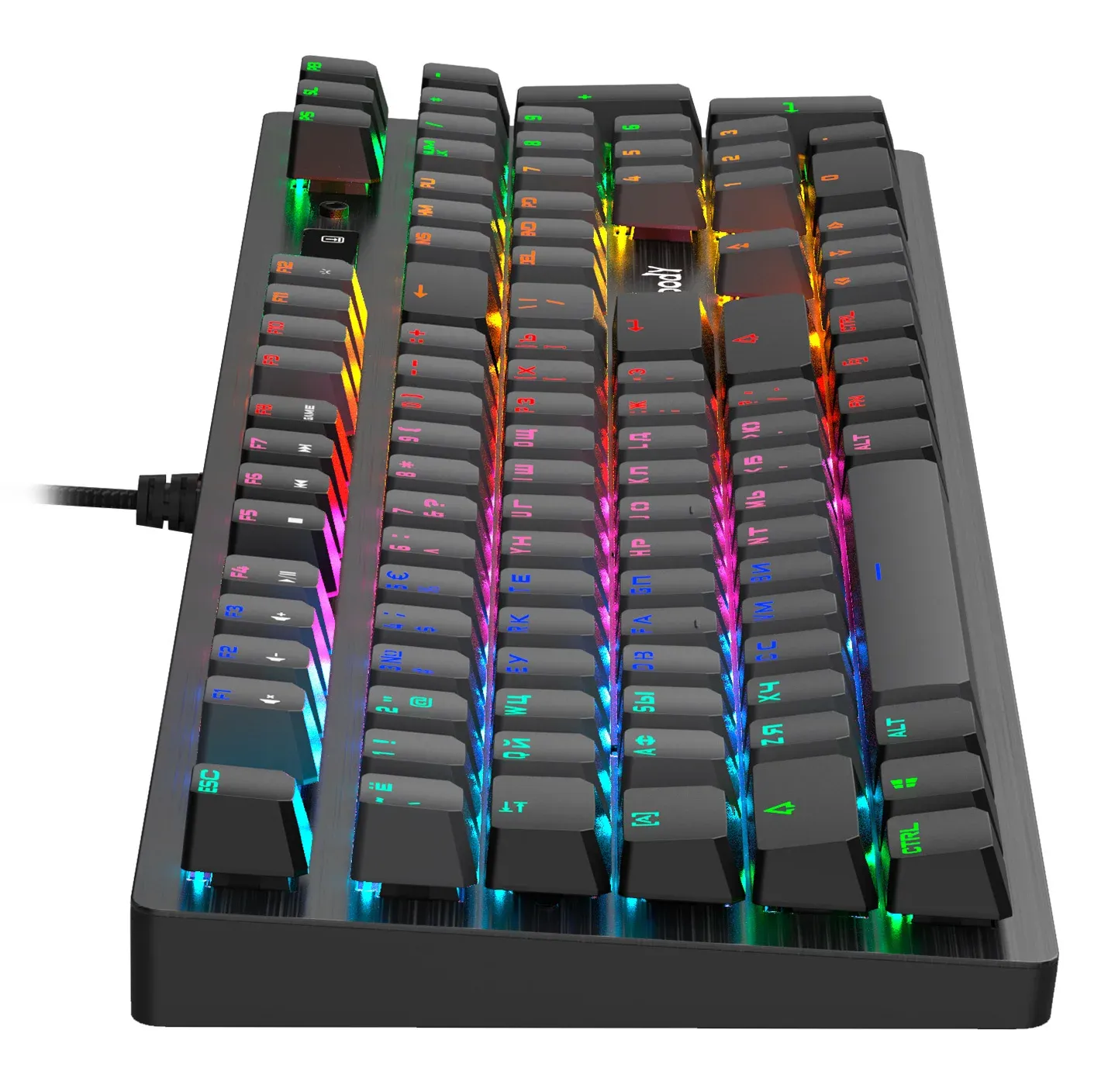 Клавиатура A4Tech B820R Dual Color механическая черный/серый USB for gamer LED B820R GREY BLUE SWITCH кабель 1.8м - фото 2