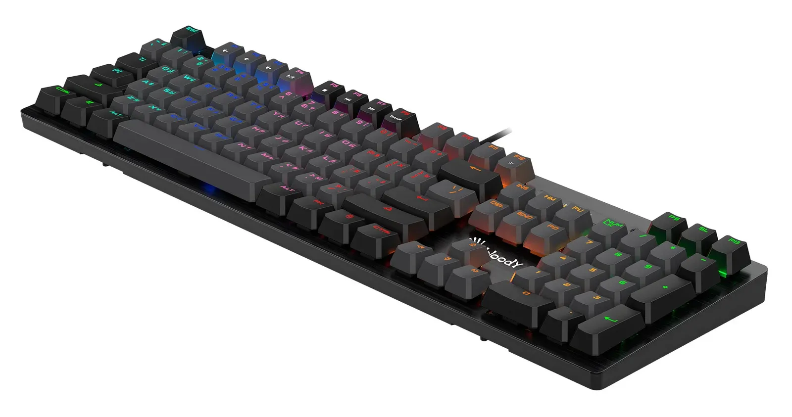 Клавиатура A4Tech B820R Dual Color механическая черный/серый USB for gamer LED B820R GREY BLUE SWITCH кабель 1.8м - фото 5
