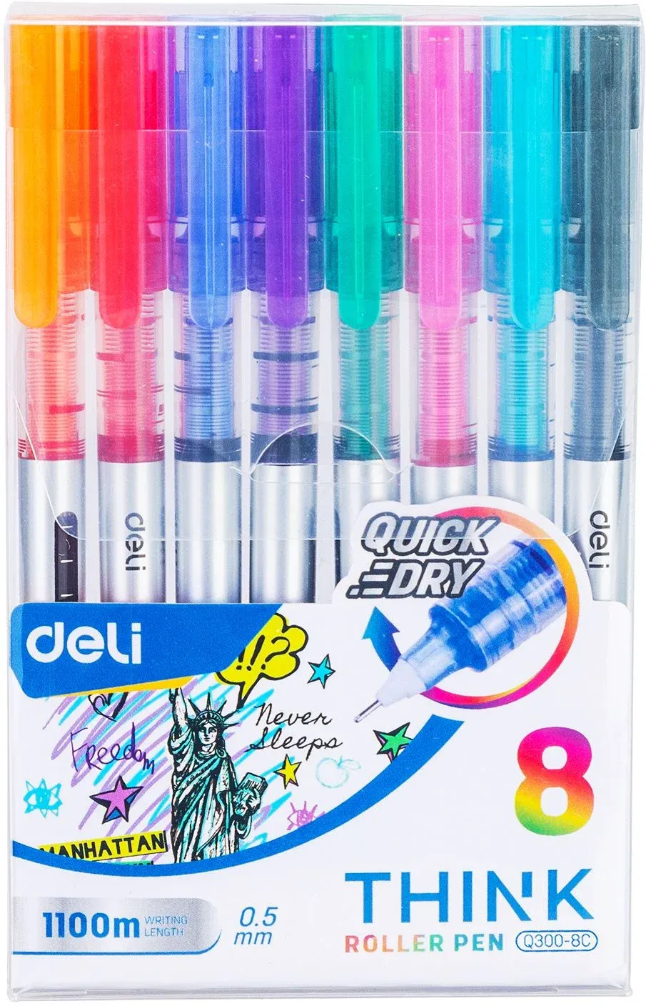 Ручки-роллеры DELI EQ300-8C - фото 3