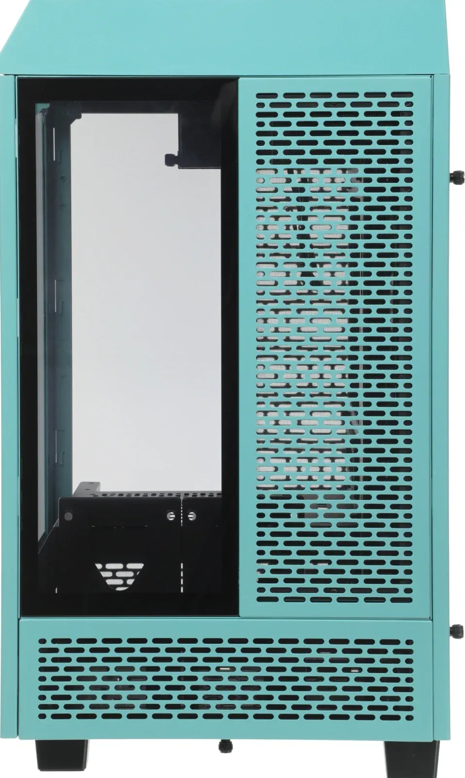 Корпус Thermaltake The Tower 100 Turquoise голубой без БП miniITX 1x120mm 3x140mm 2xUSB3.0 audio bott PSU - фото 3