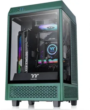 Корпус Thermaltake The Tower 100 Racing зеленый без БП miniITX 1x120mm 3x140mm 2xUSB3.0 audio bott PSU - фото 7