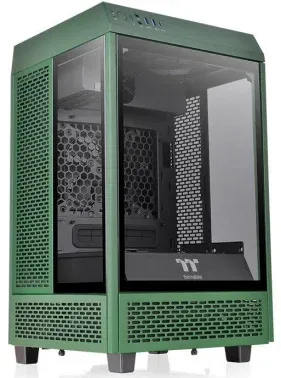 Корпус Thermaltake The Tower 100 Racing зеленый без БП miniITX 1x120mm 3x140mm 2xUSB3.0 audio bott PSU - фото 8