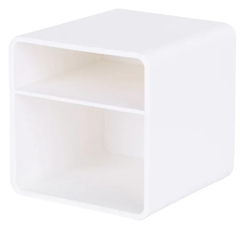 Подставка Deli ENS011WHITE Nusign 2отд. для письменных принадлежностей 84х84х86мм белый пластик - фото 5