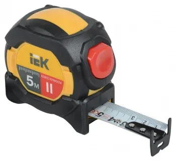Рулетка строительная IEK Professional TIR10-3-005 дл.полотна 5м изм.шкала в см зацеп двусторонний желтый/черный - фото 4