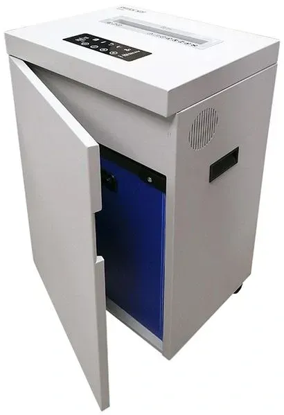 Шредер Office Kit S500 белый секр.P-5 фрагменты 17лист. 50лтр. скрепки скобы пл.карты CD - фото 2