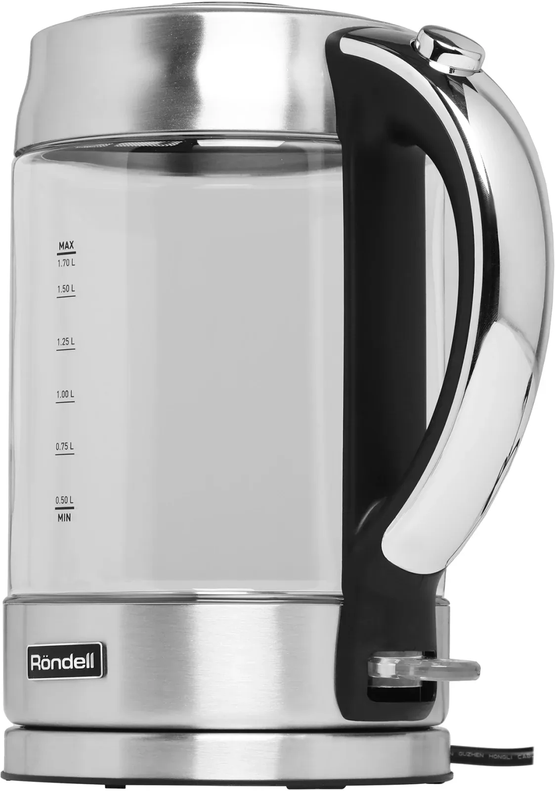 Чайник электрический Rondell 1001-RE-01 1.7л. 2200Вт серебристый корпус: стекло/металл RDE-1001 - фото 3