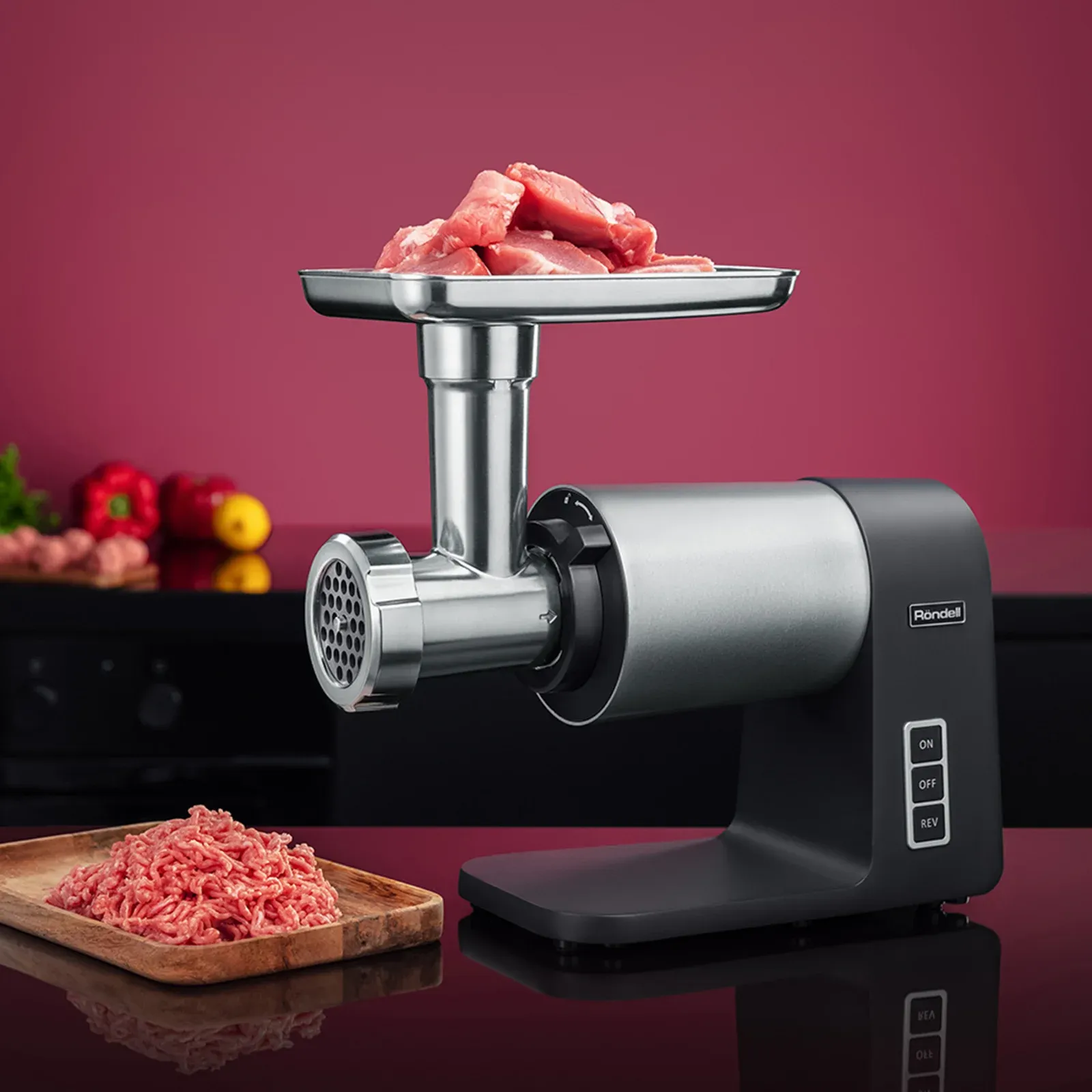 Мясорубка Rondell RDE-1451 2300Вт серебристый/черный - фото 6