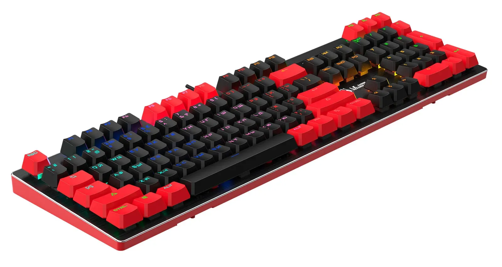 Клавиатура A4Tech B820N черный/красный USB for gamer LED B820N BLACK + RED кабель 1.8м - фото 2