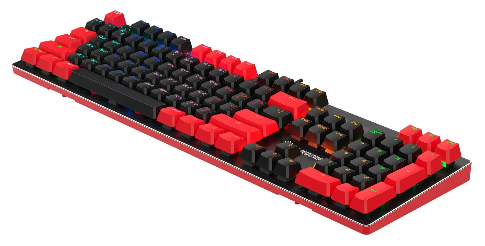 Клавиатура A4Tech B820N черный/красный USB for gamer LED B820N BLACK + RED кабель 1.8м - фото 3