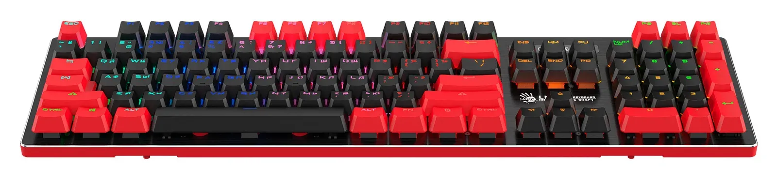 Клавиатура A4Tech B820N черный/красный USB for gamer LED B820N BLACK + RED кабель 1.8м - фото 8