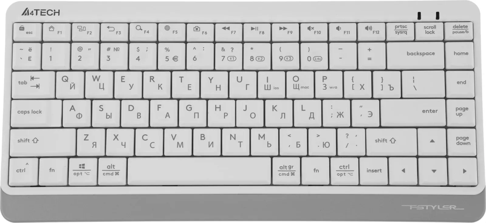 Клавиатуры A4TECH FBK11 белый/серый - фото 2