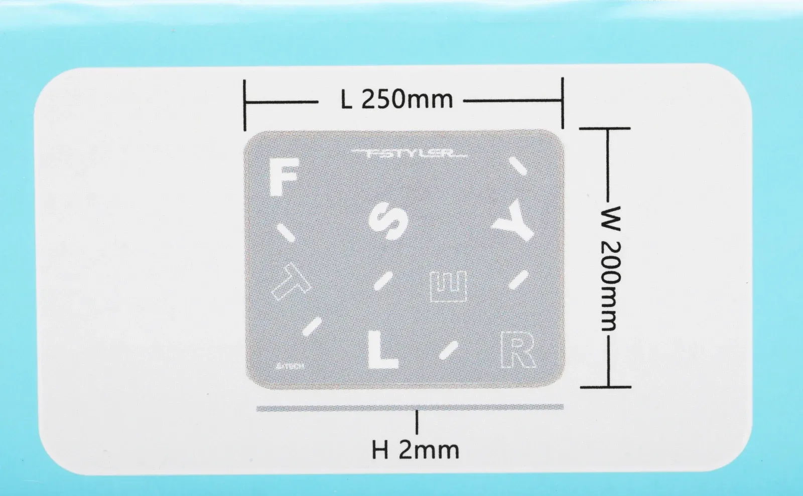 Коврик для мыши A4Tech FStyler FP25 Мини серый/белый 250x200x2мм FP25 SILVER, Small - фото 2