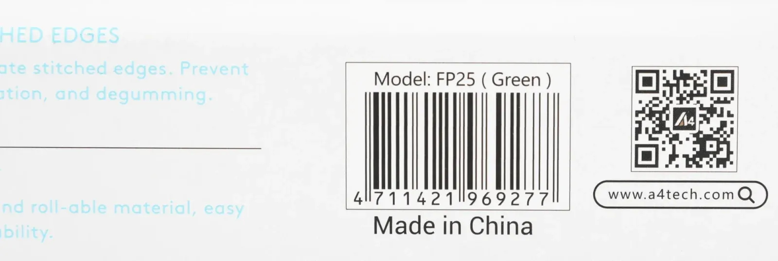 Коврик для мыши A4Tech FStyler FP25 Мини зеленый 250x200x2мм FP25 GREEN, Small - фото 3