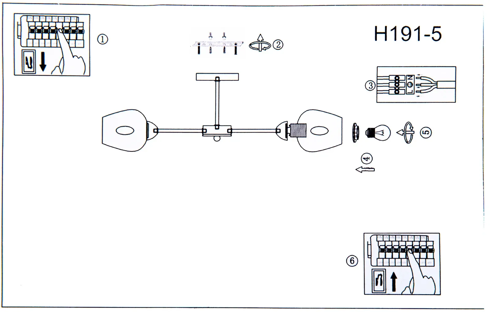 Люстра Hiper Louise H191-5 потолоч. бронза ант./черный, античная бронза - фото 5