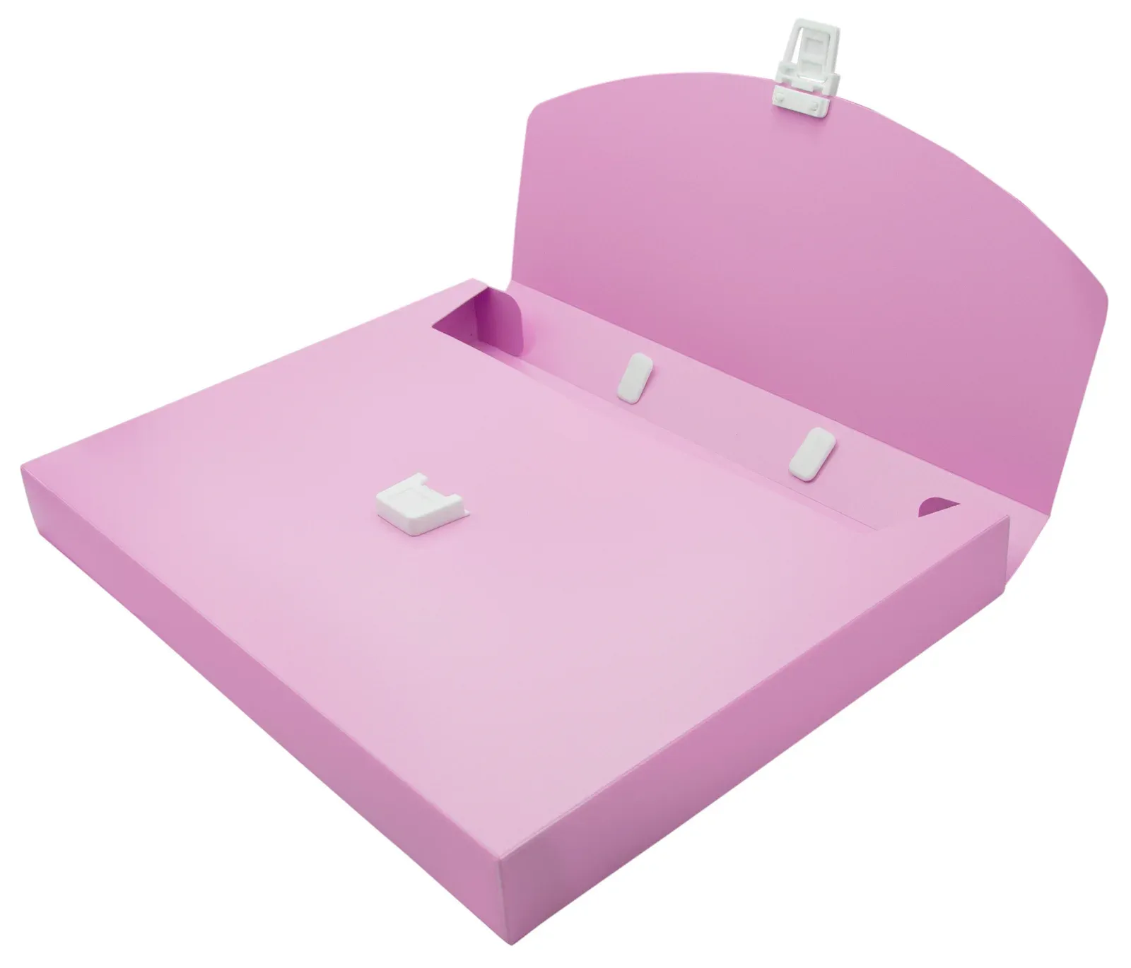 Портфель Бюрократ Pastel PASTPP01PINK 1 отдел. A4 пластик 0.7мм розовый - фото 3