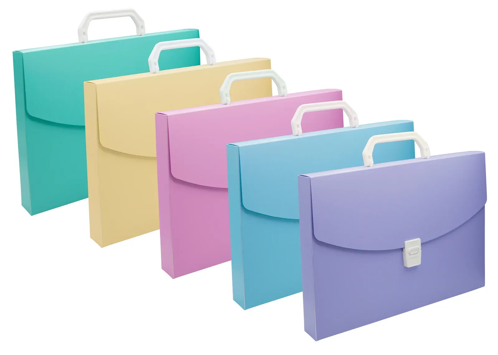 Портфель Бюрократ Pastel PASTPP01PINK 1 отдел. A4 пластик 0.7мм розовый - фото 5