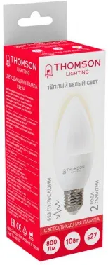 Лампа светодиодная Thomson TH-B2023 10Вт цок.:E27 свеча 220B св.свеч.бел.теп. Candle упак.:1шт - фото 5
