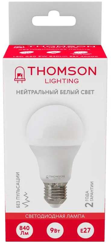 Лампа светодиодная Thomson TH-B2024 10Вт цок.:E27 свеча 220B св.свеч.бел.нейт. Candle упак.:1шт - фото 4
