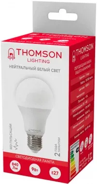 Лампа светодиодная Thomson TH-B2024 10Вт цок.:E27 свеча 220B св.свеч.бел.нейт. Candle упак.:1шт - фото 7