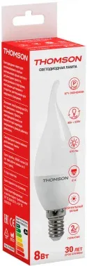 Лампа светодиодная Thomson TH-B2028 8Вт цок.:E14 свеча 220B св.свеч.бел.нейт. Tail Candle - фото 3